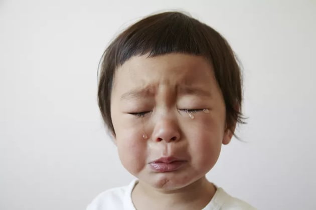 toddler crying