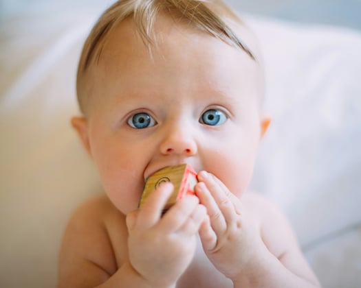 Infant playing