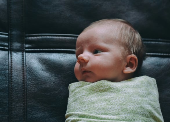 Swaddling baby